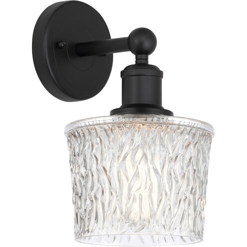 Edison Niagra 1 Light 7 inch Matte Black Sconce Wall Light
