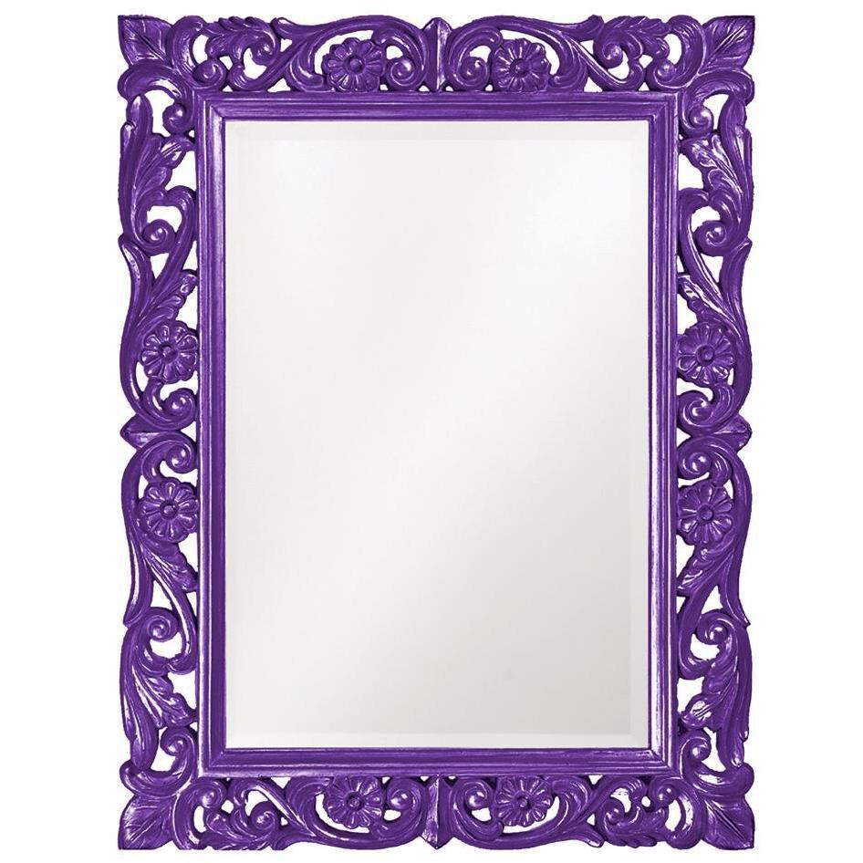 Chateau 42 X 31 inch Glossy Royal Purple Wall Mirror
