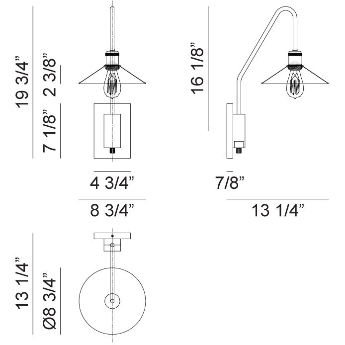 Bingrahm Wall Sconce Wall Light in Black