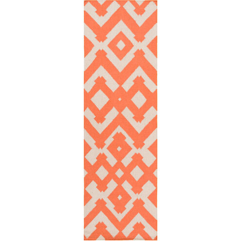 Paddington 63 X 39 inch Bright Orange, Ivory Rug