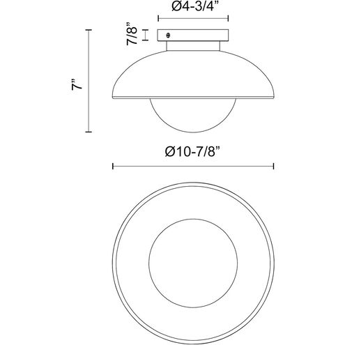 Alora Mood Rubio 1 Light 10.88 inch Matte Black Flush Mount Ceiling Light