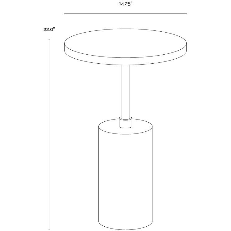 Saldo 22 X 14.25 inch Black / Natural Outdoor End Table