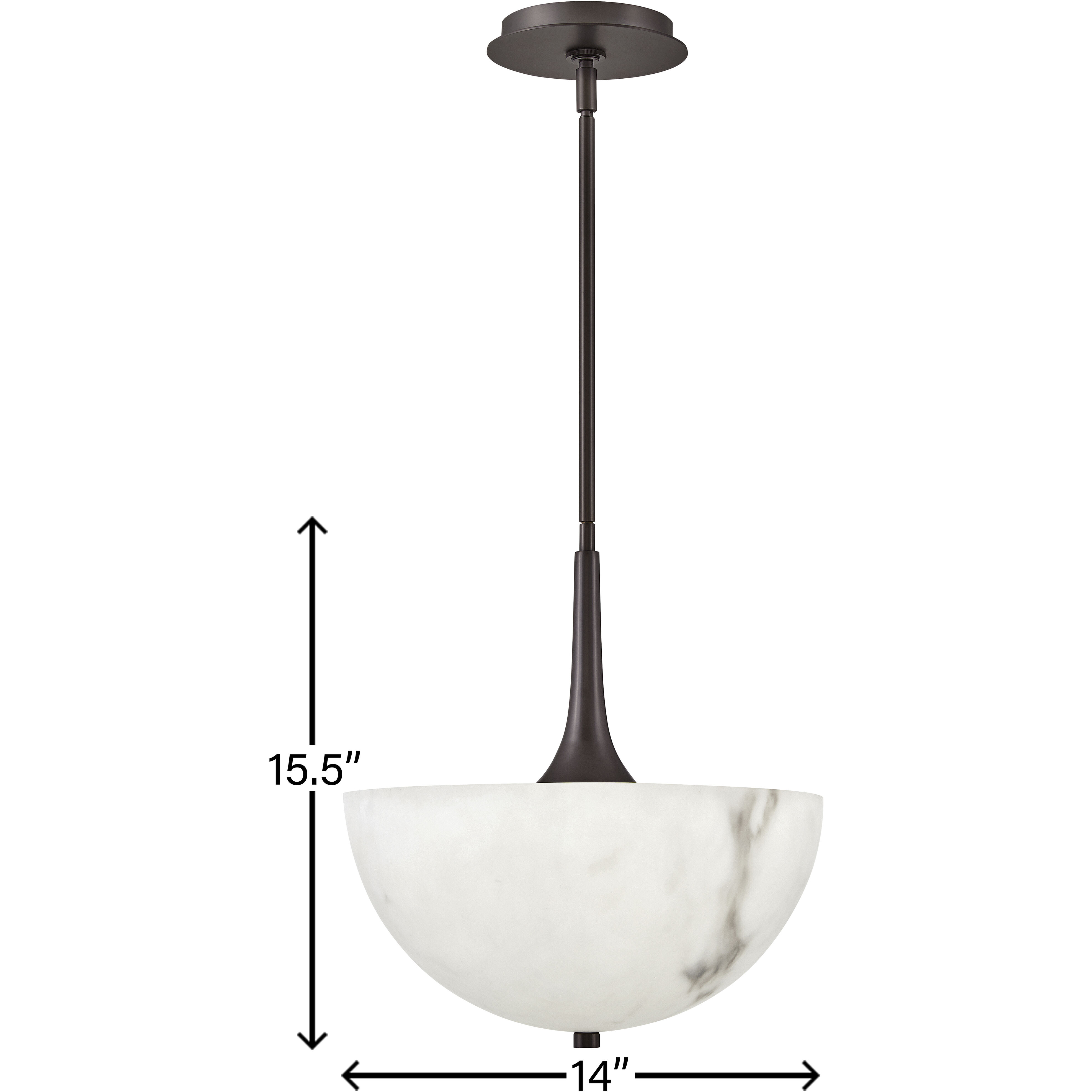 Inez LED 14 inch Black Oxide Pendant Ceiling Light