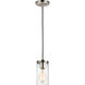 Sean Lavin Zire 1 Light 4 inch Brushed Nickel Mini-Pendant Ceiling Light
