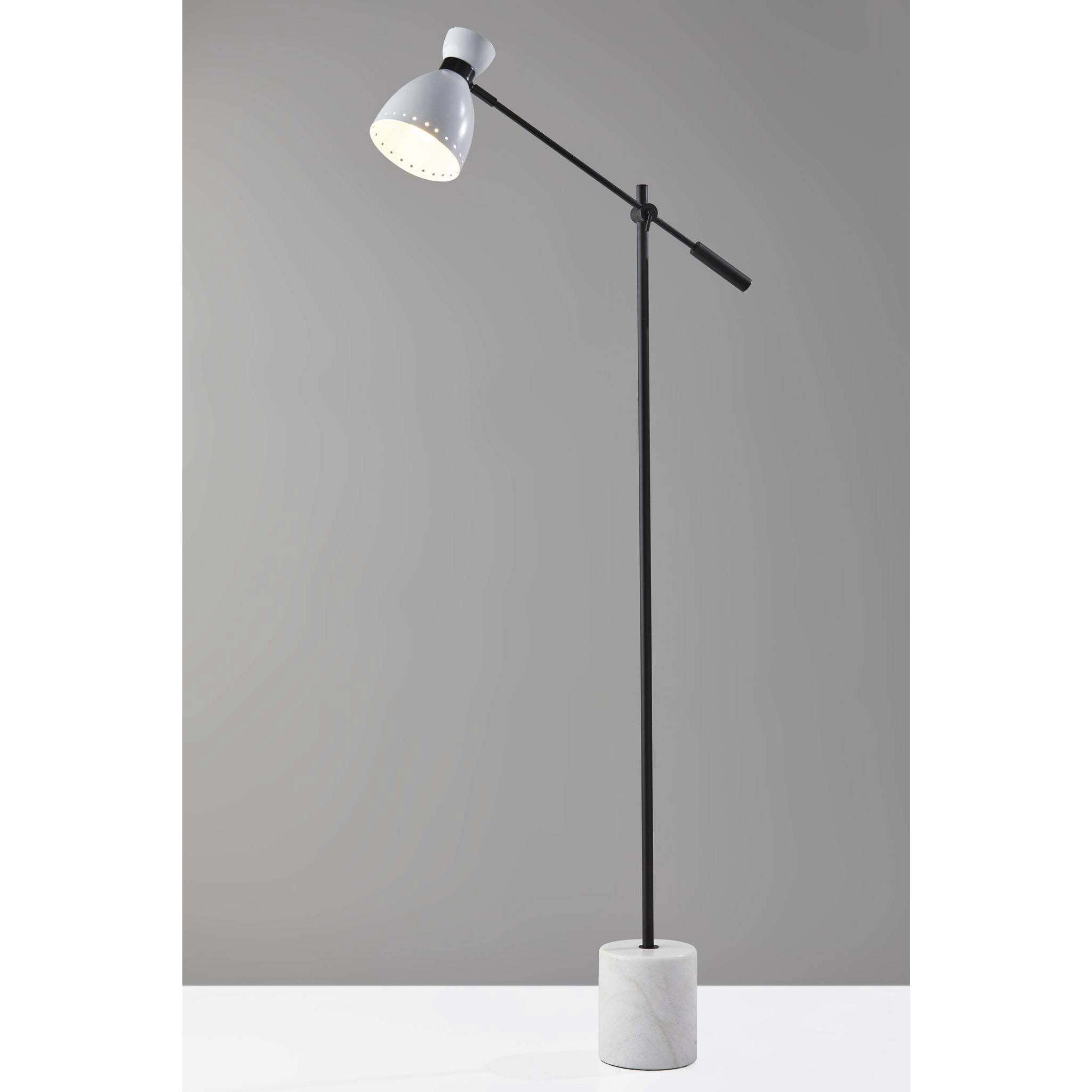 Sadie 56.5 inch 60 watt Black and White Floor Lamp Portable Light