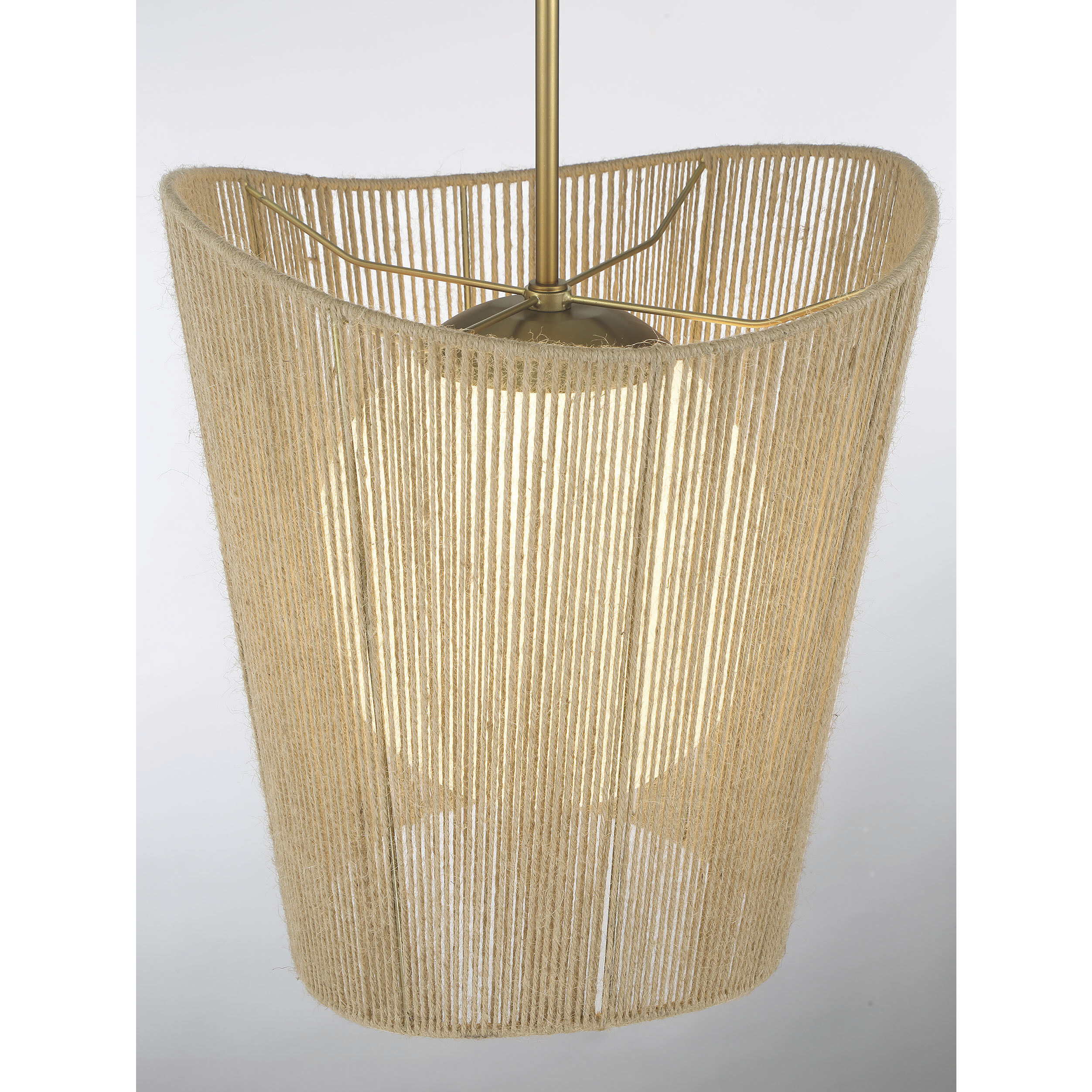 Key Largo 1 Light 16 inch Soft Brass Pendant Ceiling Light