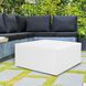 Universal 36 inch White Outdoor Ottoman Cover, 36in Square, The Atlantis Collection