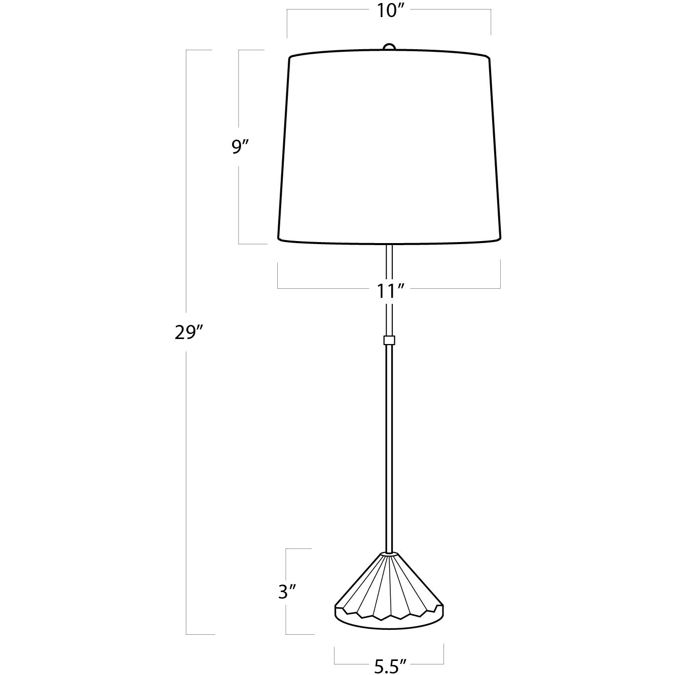 Parasol 29 inch 100.00 watt Gold Leaf Table Lamp Portable Light