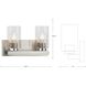 Goodwin 2 Light 12.87 inch Brushed Nickel Vanity Light Wall Light