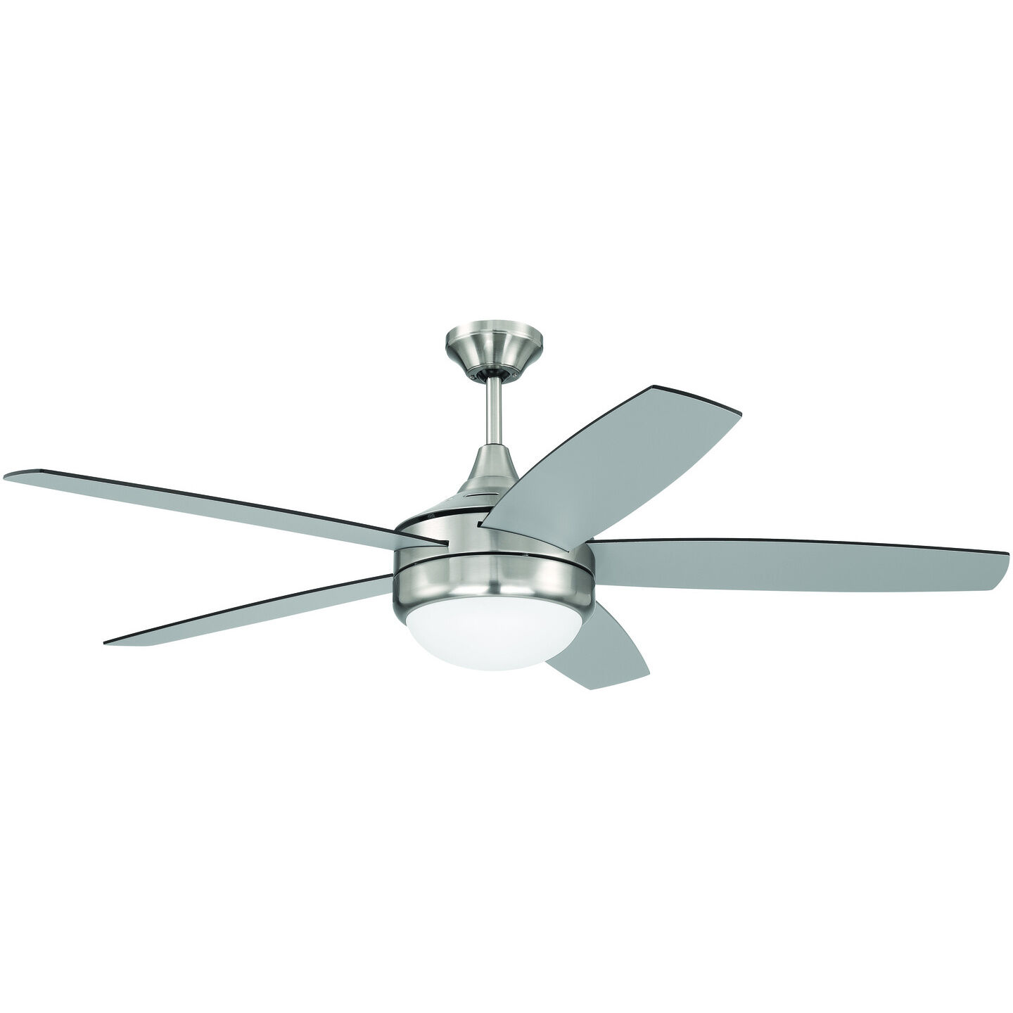 Phaze II 52 inch Brushed Polished Nickel with Brushed Nickel/Greywood Blades Ceiling Fan (Blades Included)