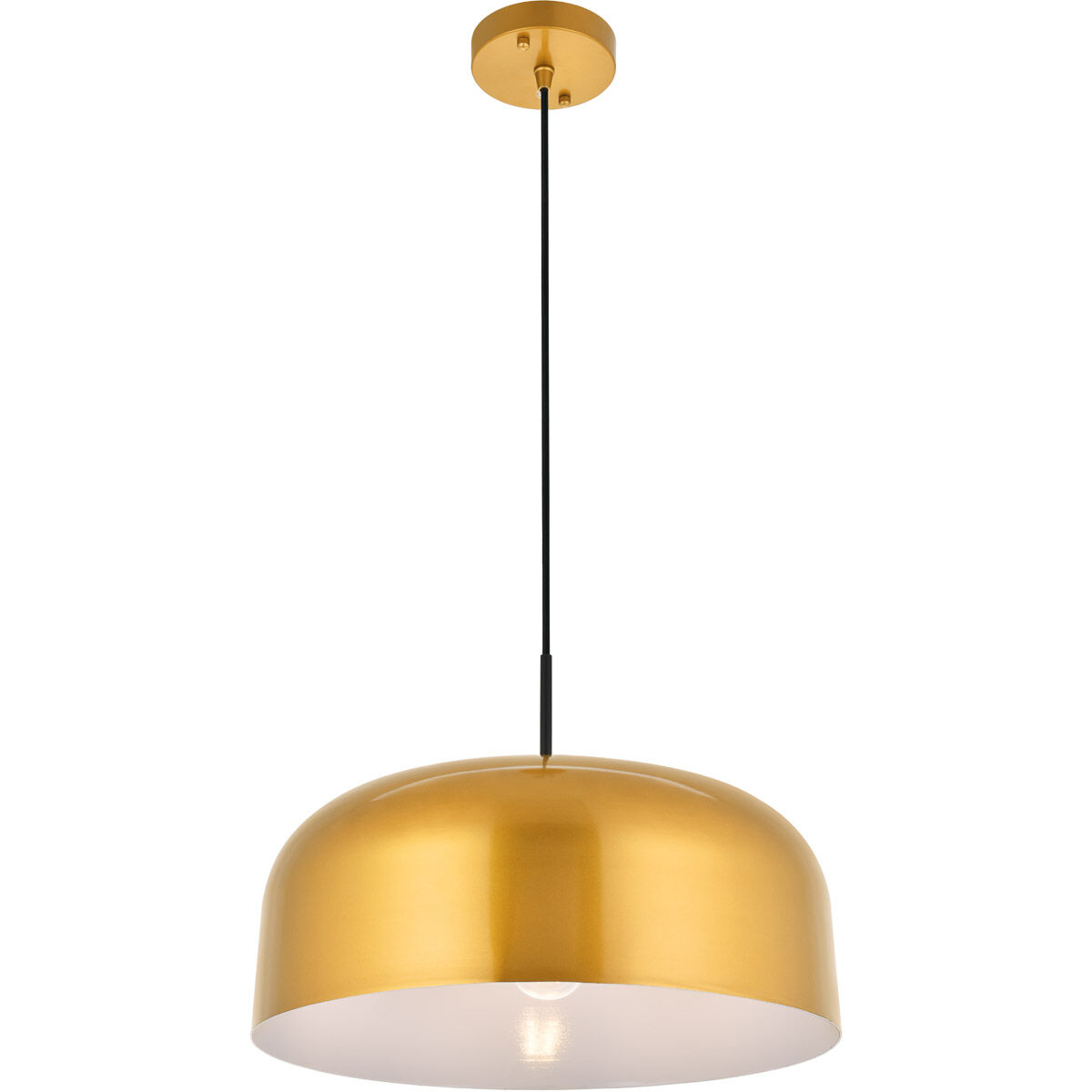 Etude 1 Light 16.5 inch Satin Gold Pendant Ceiling Light