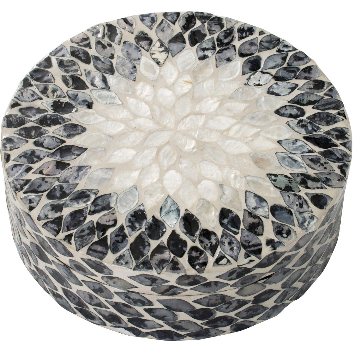 Anita 10.04 inch Pearl Black and Pearl White and White Box