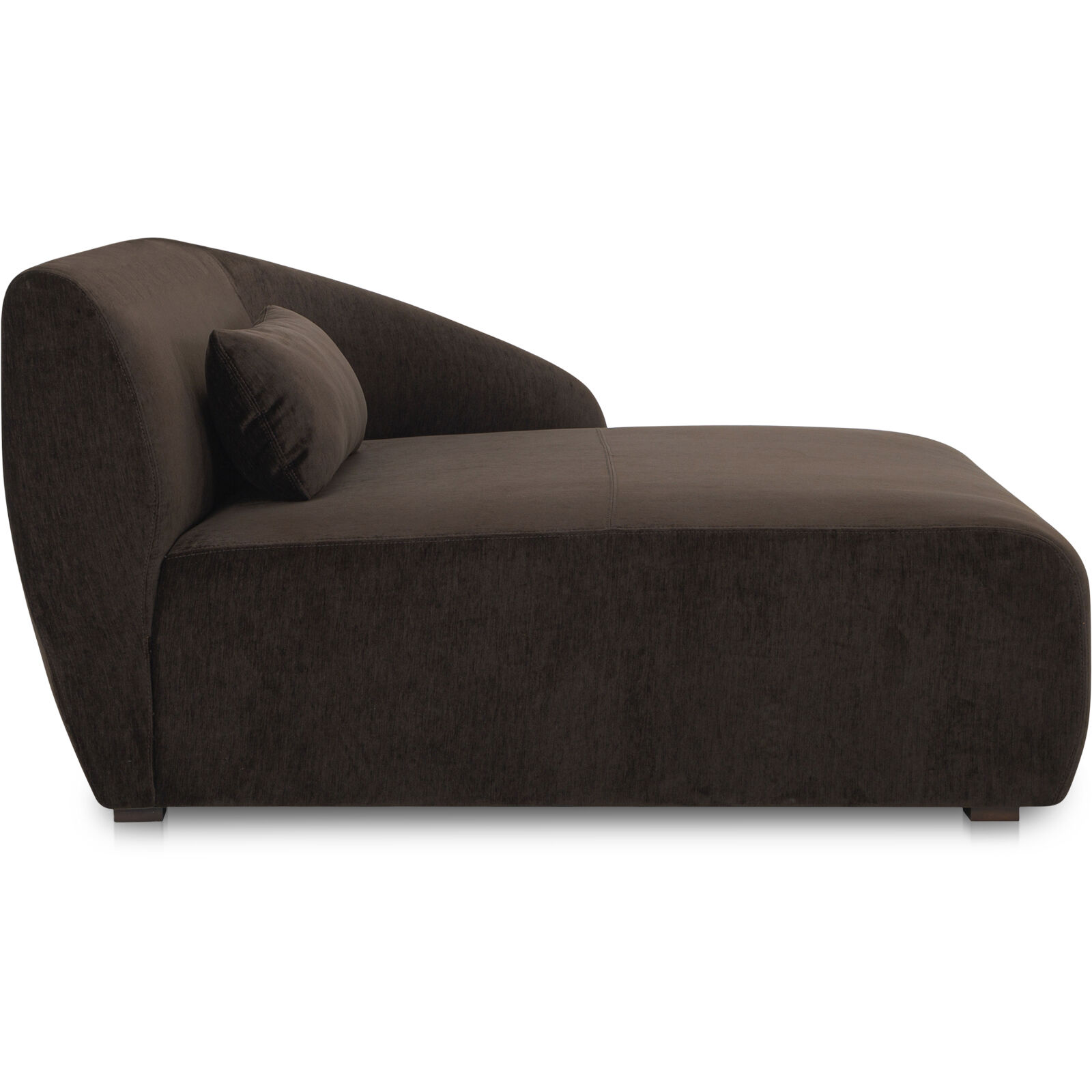 Amelia Dark Brown Chaise, Right