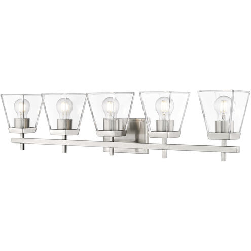Lauren 5 Light 39 inch Brushed Nickel Vanity Wall Light