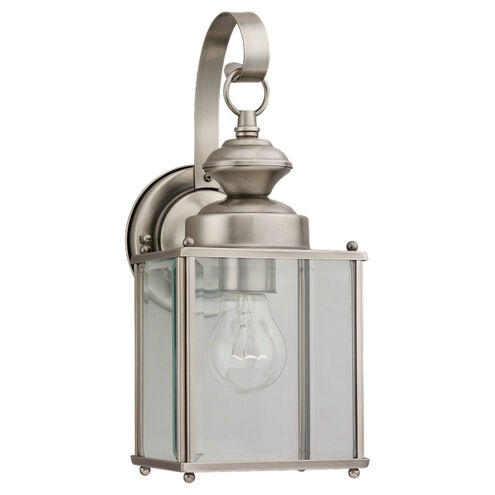 Jamestowne Outdoor Wall Lantern in Antique Brushed Nickel, Medium