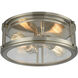 Palmerton 2 Light 13 inch Brushed Nickel Flush Mount Ceiling Light