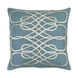 Leah 20 X 20 inch Denim and Beige Throw Pillow