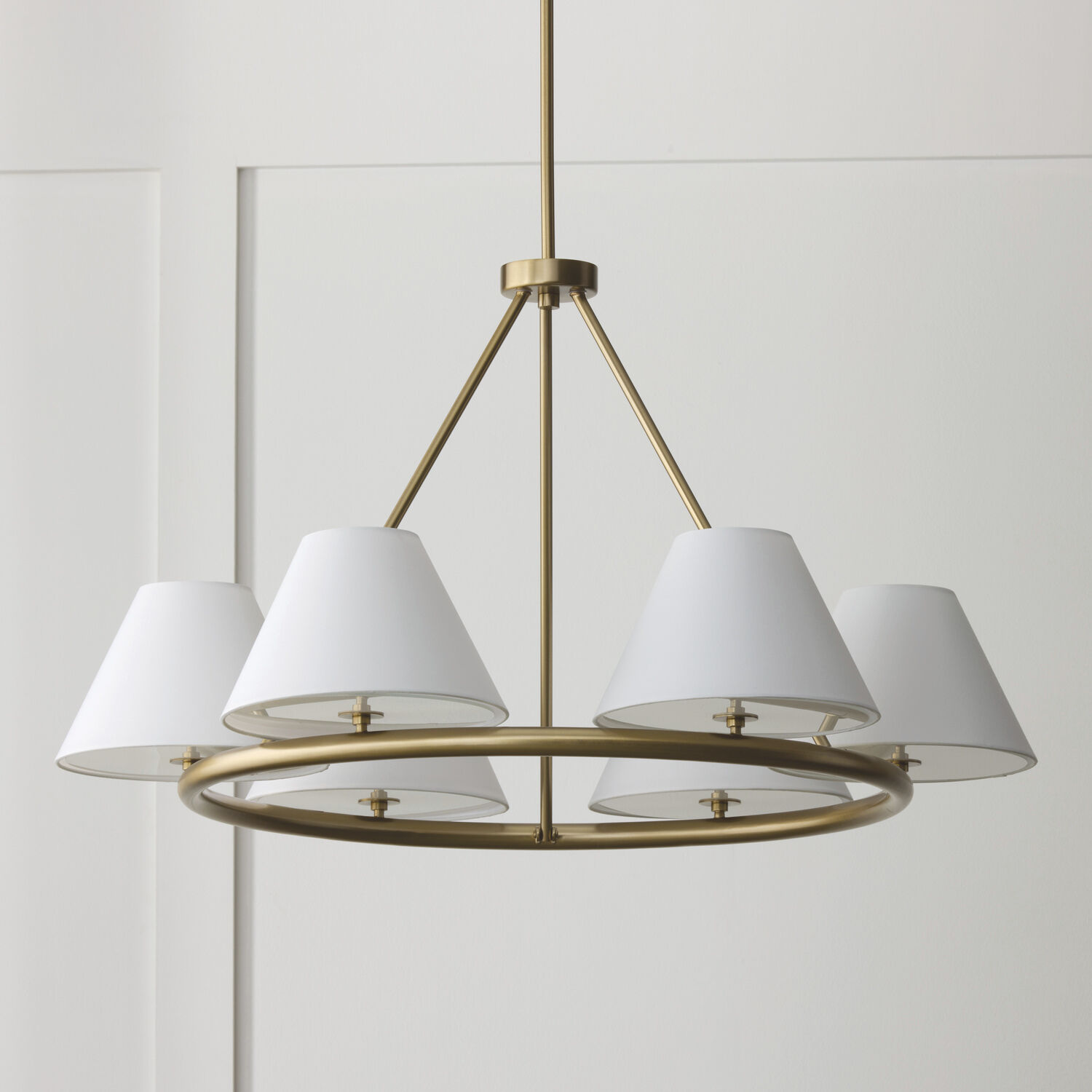 Parson 6 Light 35 inch Matte Brass Chandelier Ceiling Light