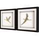 Flight of Gold Metallic and Black and White Framed Art, The Studio