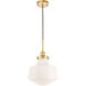 Lyle 1 Light 11 inch Brass Pendant Ceiling Light