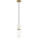 Marmor 1 Light 3.38 inch Aged Gold Brass and White Marble Pendant Ceiling Light