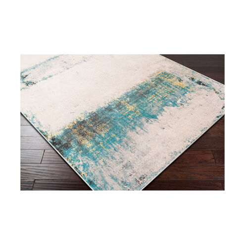 Rafetus 91 X 63 inch Teal/Light Gray/Butter/Black/White Rugs