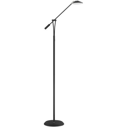 Lahoya 45 inch 10 watt Black and Satin Nickel Floor Lamp Portable Light
