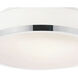 Frosted 2 Light 10 inch Satin Nickel Drum Shade Flush Mount Ceiling Light