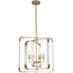 Canada 6 Light 23 inch Copper Chandelier Ceiling Light