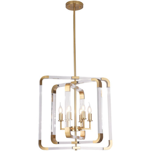 Canada 6 Light 23 inch Copper Chandelier Ceiling Light