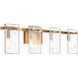 Genry 4 Light 35 inch Warm Brass Bathroom Vanity Light Wall Light