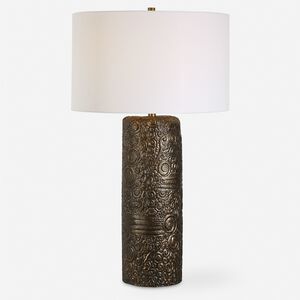 Malaga 35.5 inch 150.00 watt Distressed Aged Bronze and Brass Table Lamp Portable Light