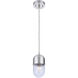 Pill 1 Light 4.25 inch Brushed Polished Nickel Mini Pendant Ceiling Light