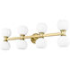 Artemis 8 Light 35 inch Modern Gold Vanity Wall Light