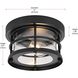 Carla 1 Light 10 inch Black Outdoor Flush Mount