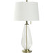 Christian 32 inch 100.00 watt Clear Seeded and Gold Table Lamp Portable Light