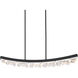 Arcus 1 Light 57.13 inch Satin Brushed Black Linear Pendant Ceiling Light