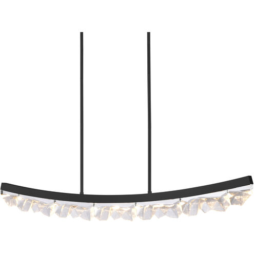 Arcus 1 Light 57.13 inch Satin Brushed Black Linear Pendant Ceiling Light