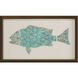 Ocean Wonder Turquoise and Metallic Framed Art