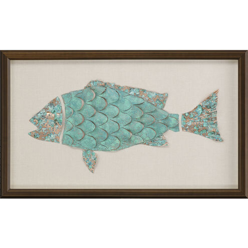 Ocean Wonder Turquoise and Metallic Framed Art