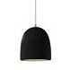 Radiance Collection LED 9 inch Brushed Nickel and Matte White and Gloss Black and White Pendant Ceiling Light
