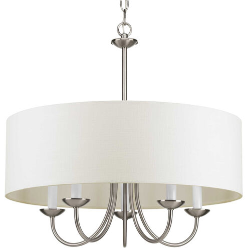 Victor 5 Light 22 inch Brushed Nickel Chandelier Ceiling Light