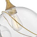 Lisa McDennon Skye 18 Light 39 inch Heritage Brass Chandelier Ceiling Light in Clear, Multi Tier