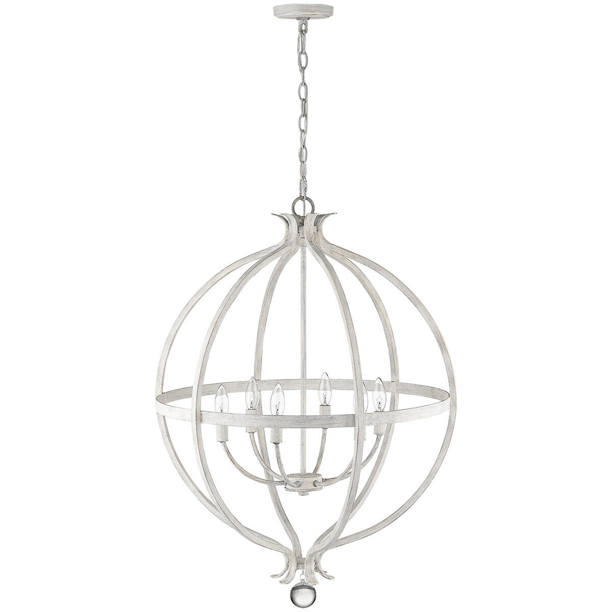 Callie 6 Light 26 inch Country White Pendant Ceiling Light