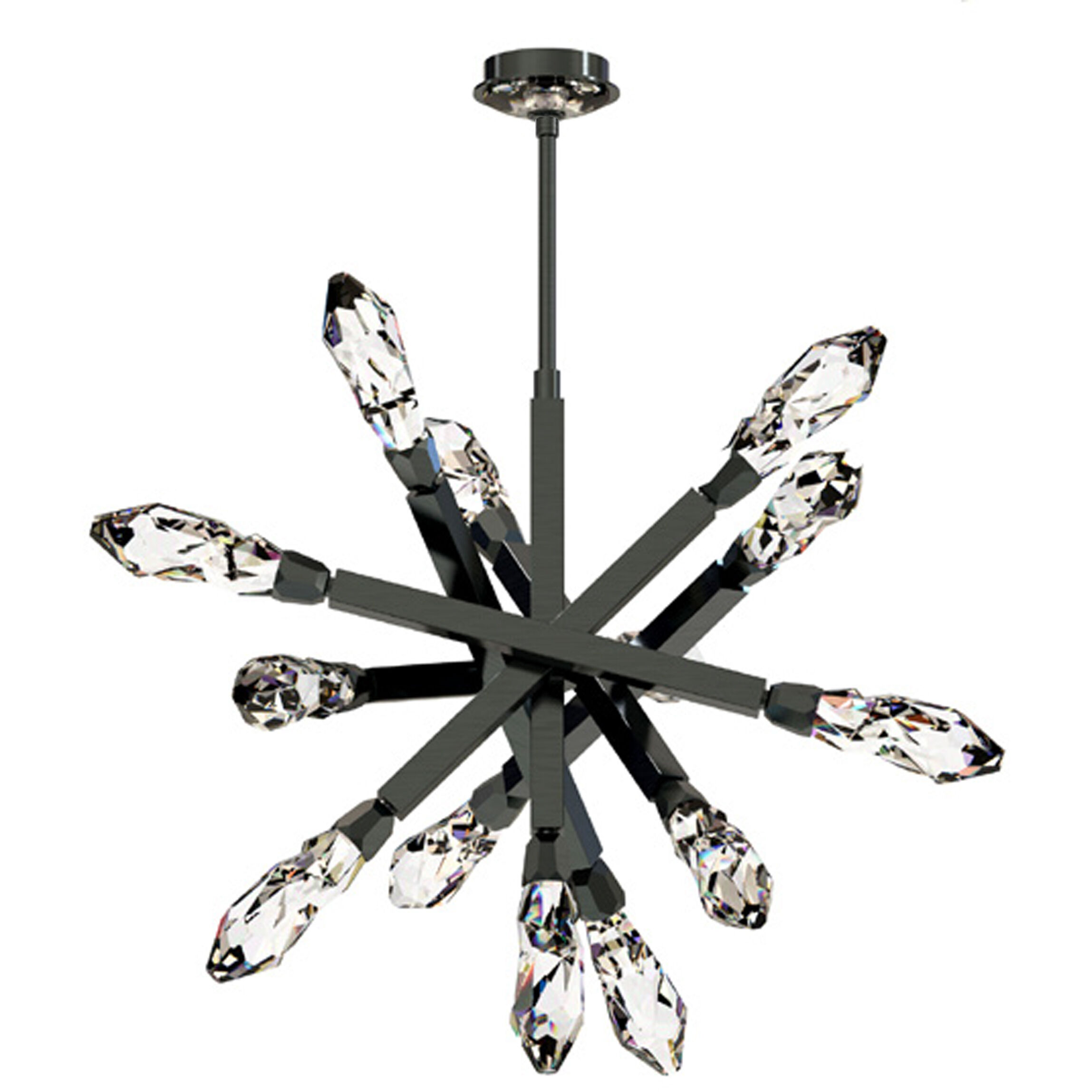 Angelus 13 Light 29.75 inch Satin Brushed Black Chandelier Ceiling Light
