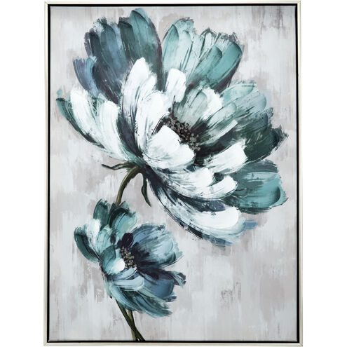 Floral Blue/Green/Gray Wall Art