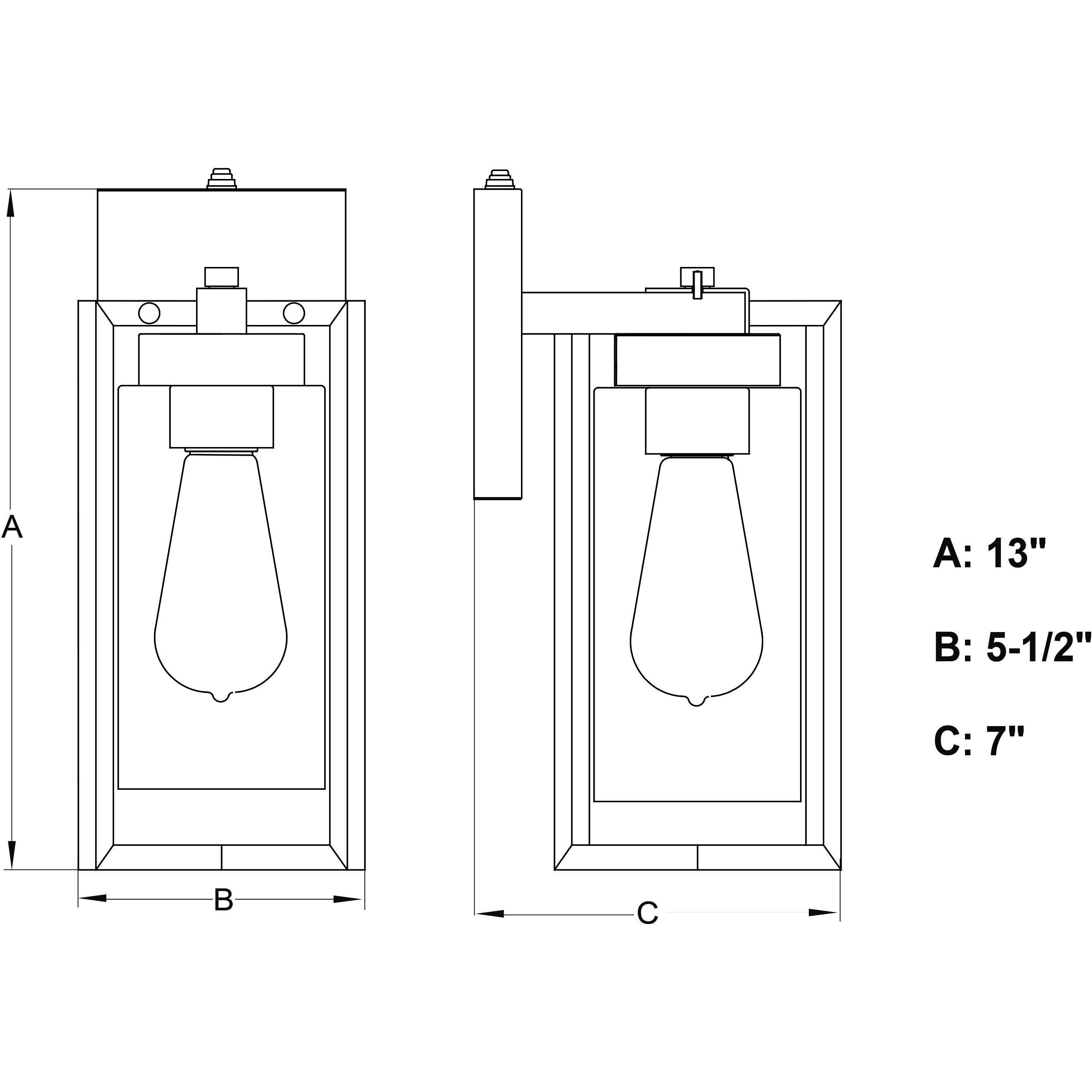 Kilbourne LED 13 inch Textured Black Outdoor Wall