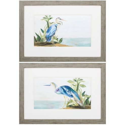 Waterside Collection Blue Framed Art