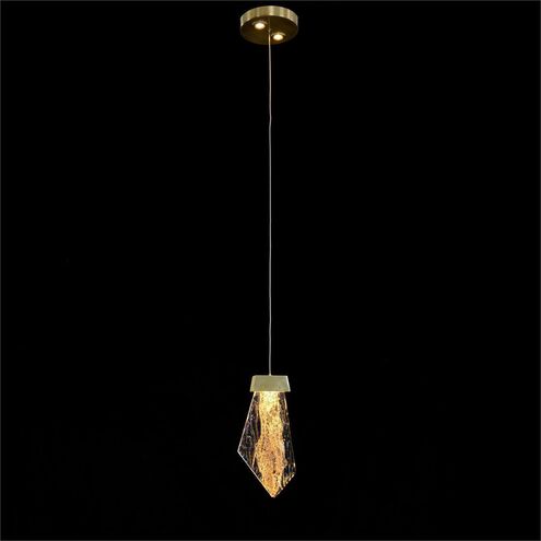 Lux LED 6 inch Gold Leaf Pendant Ceiling Light