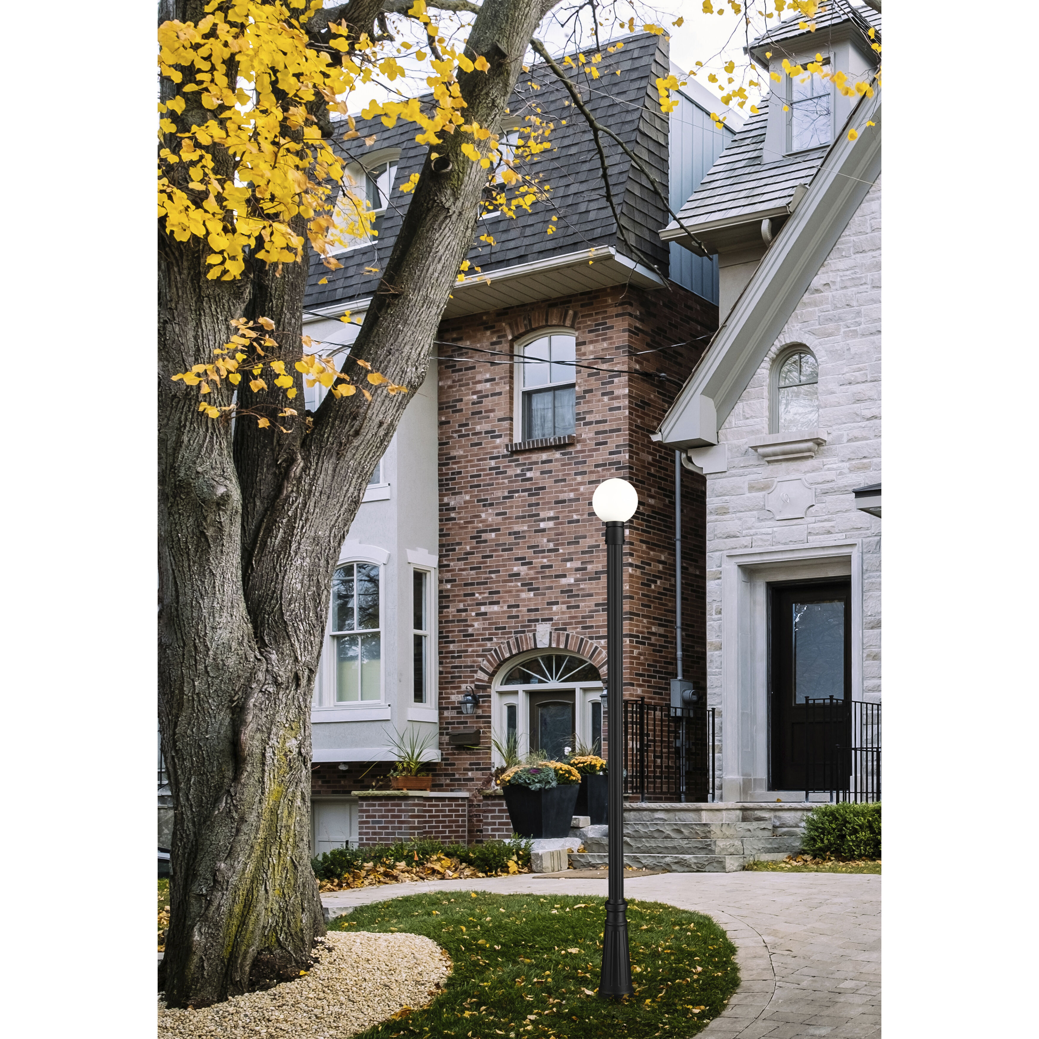 Laurent 1 Light 109.75 inch Black Outdoor Post Mounted Fixture